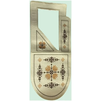 Ready made agbada embroidery patch ERIAGRM0091