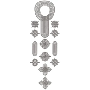 a collection of different motif designs for agbada
