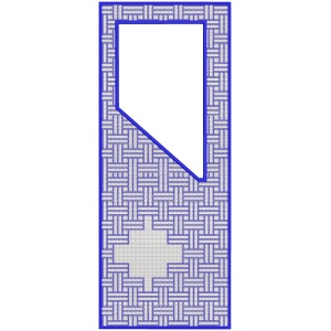 a blue and white cross stitch pattern