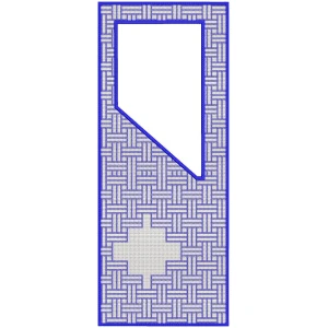 a blue and white cross stitch pattern