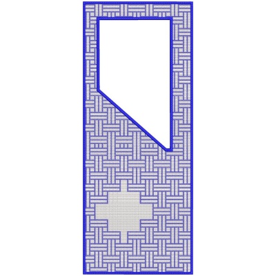 a blue and white cross stitch pattern