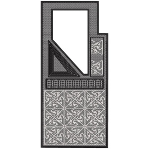 Geometric black and white pattern design